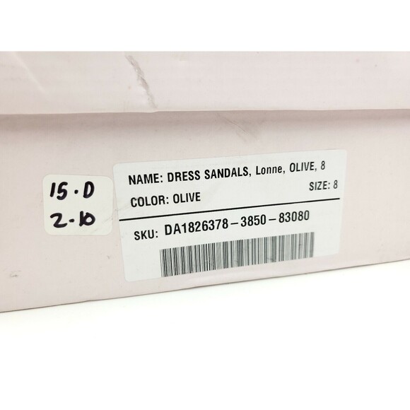 Justfab Lonne Olive Mesh Faux Suede Dress Sandals Size US 8 - Picture 8 of 9